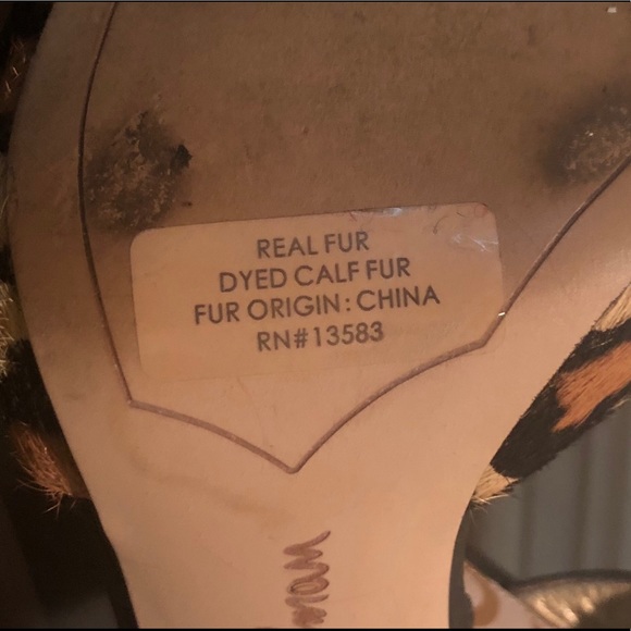 Sam Edelman real fur (calf) cheetah print heel - Picture 5 of 6